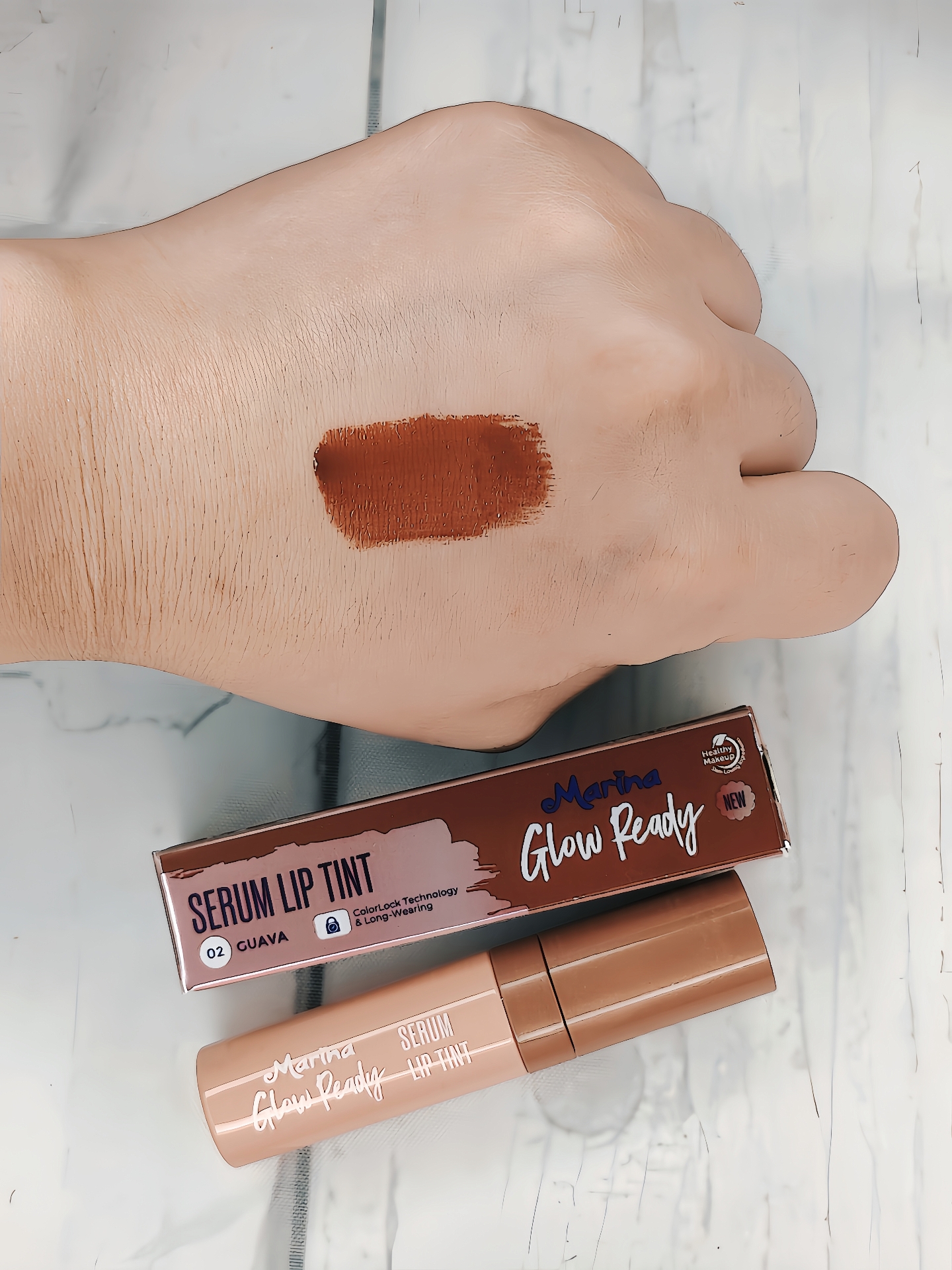 Marina Glow Ready Serum Liptint 02. Guava