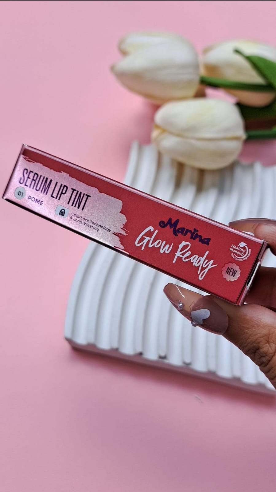 Marina glow ready serum lip tint